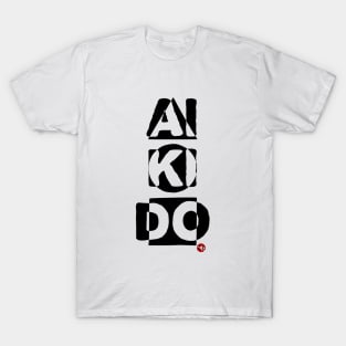 Aikido Shapes - Black T-Shirt